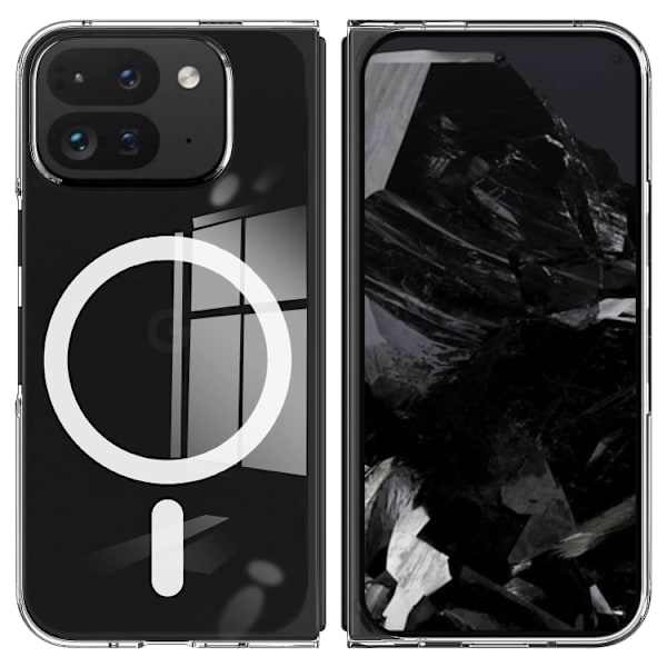 för Pixel 9 Pro Fold Skal - Scratchproof Transparent PC Med MagSafe