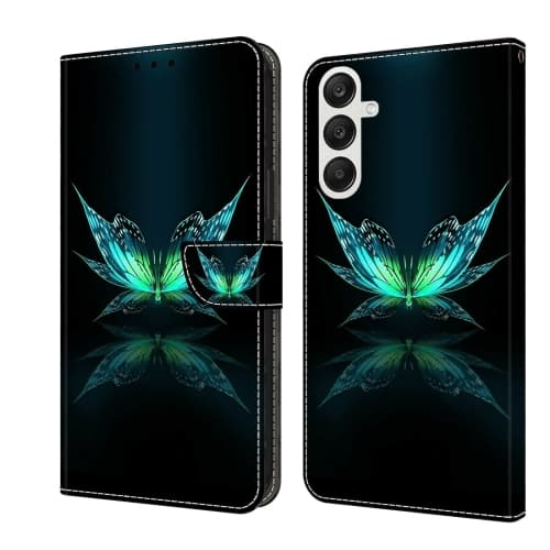 Samsung Galaxy A55 5G Skal i Kristall 3D Stöttålig Läder Reflektion Dutterfly