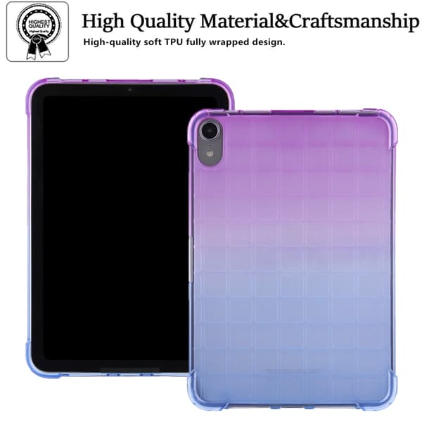 iPad 11 11th Gen / 10.9 10th Gen 2022/2025 - Square Gradient TPU Skal Lila Gradient Blå