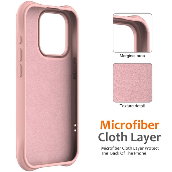 iPhone 16 Pro Max Wave Texture MagSafe Magnetisk Flytande Silikon Skal Rosa
