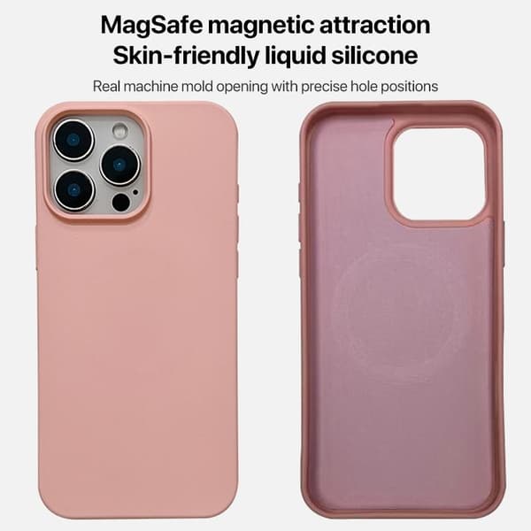 iPhone 18 Pro Max / iPhone 17 Pro Max Skal - flytande silikon med MagSafe Sierra Blue