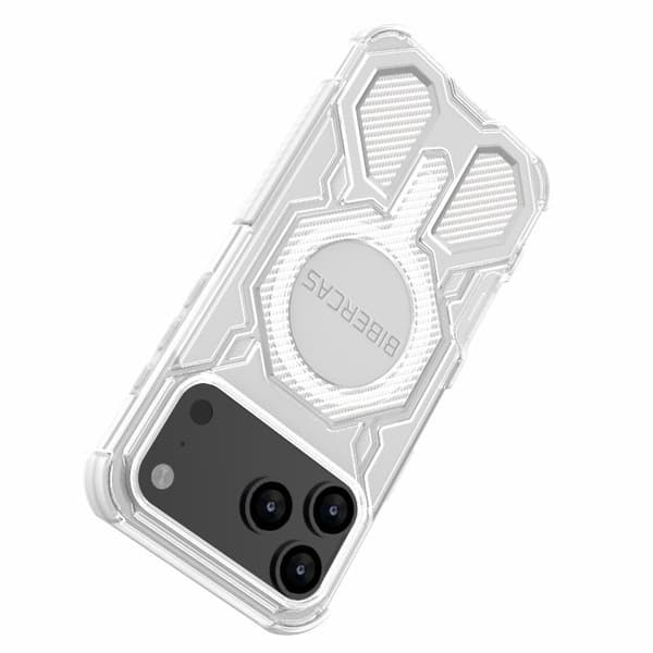 iPhone 18 Pro Max / iPhone 17 Pro Max Skal BIBERCAS Transparent Color Series MagSafe Air Bag Stötsäker Blå