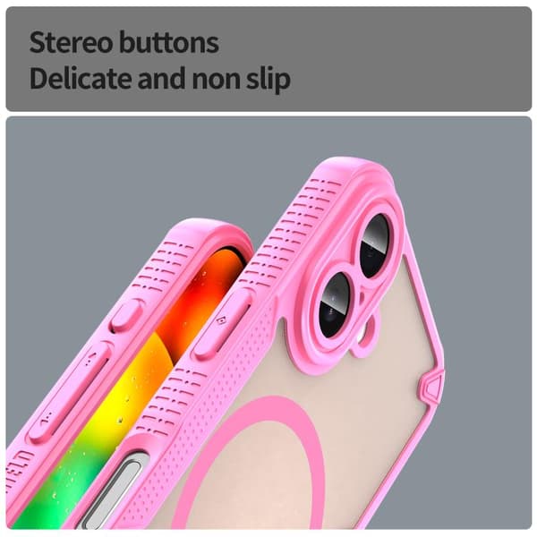 iPhone 17 Skal med Armor Glaze MagSafe Magnetisk Rosa