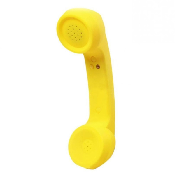 Bluetooth Trådlös Anslutning Retro Mikrofon Extern Mobiltelefon Handenhet Gul