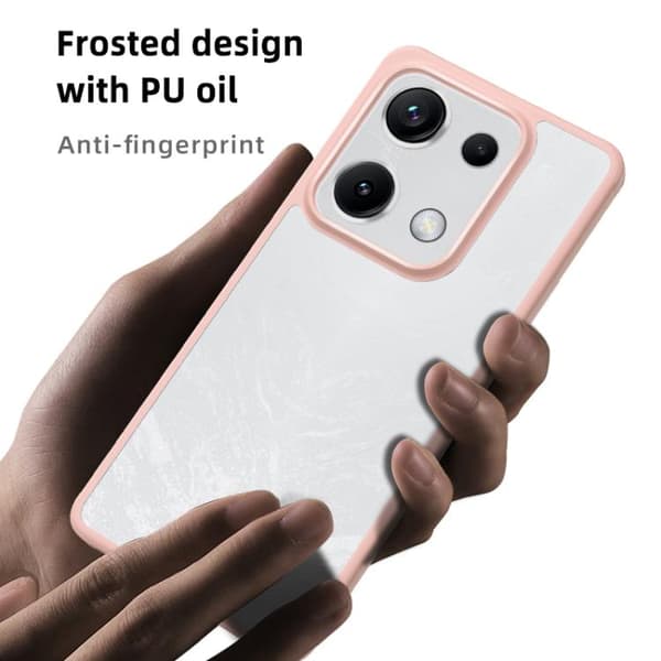 Redmi Note 14S 4G - Armor Clear TPU Hybrid PC Mobilskal Rosa