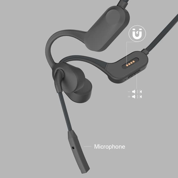 GCRT-X100 Vattentät Benledning Bluetooth-headset med Mikrofon Röd