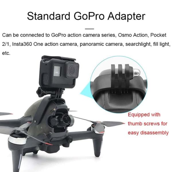 För DJI FPV Top Expansion Adapter Bracket Sports Camera Bracket