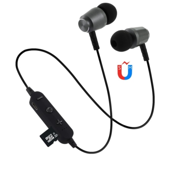 F15 Bluetooth 4.2 Hängande Nackdesign Bluetooth-headset, Musikspelning & Växling & Volymkontroll & Svara Svart