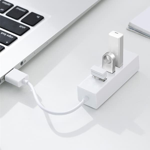 USB 2.0 Hub med 4 portar för Apple-datorer (Vit)