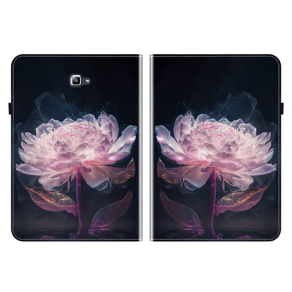 Samsung Galaxy Tab A 10.1 (2016) Läderfodral med Kristalltextur Lila pion