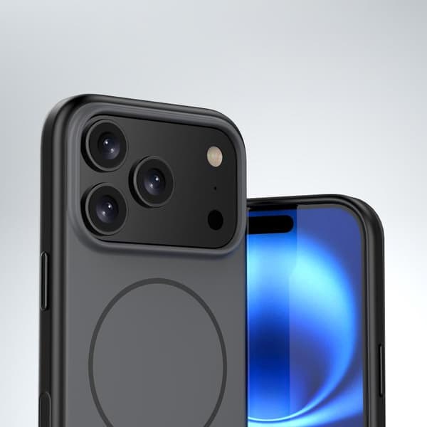 iPhone 18 Pro Max / iPhone 17 Pro Max Skal - Solid Färg med Magnetisk MagSafe och Frostad Yta Blå