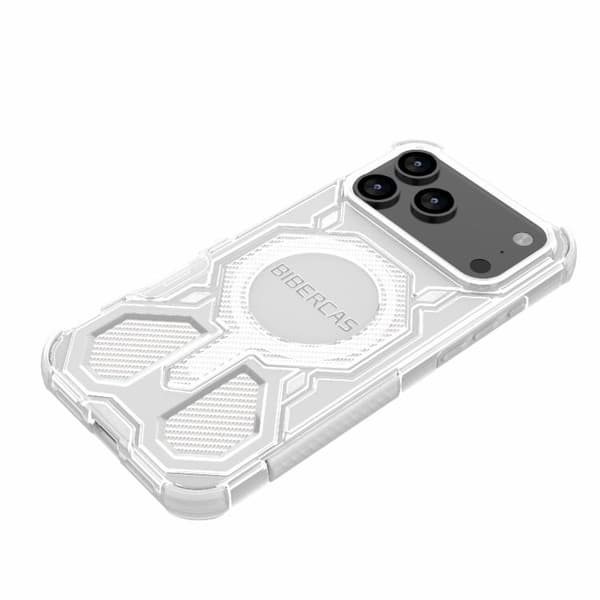 iPhone 18 Pro Max / iPhone 17 Pro Max Skal BIBERCAS Transparent Color Series MagSafe Air Bag Stötsäker Rosa