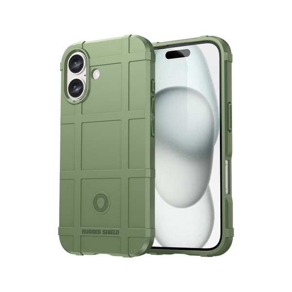 iPhone 16 Pro Max Full Coverage Shockproof TPU Skal - Hållbar och Skyddande Mobilskal Grön