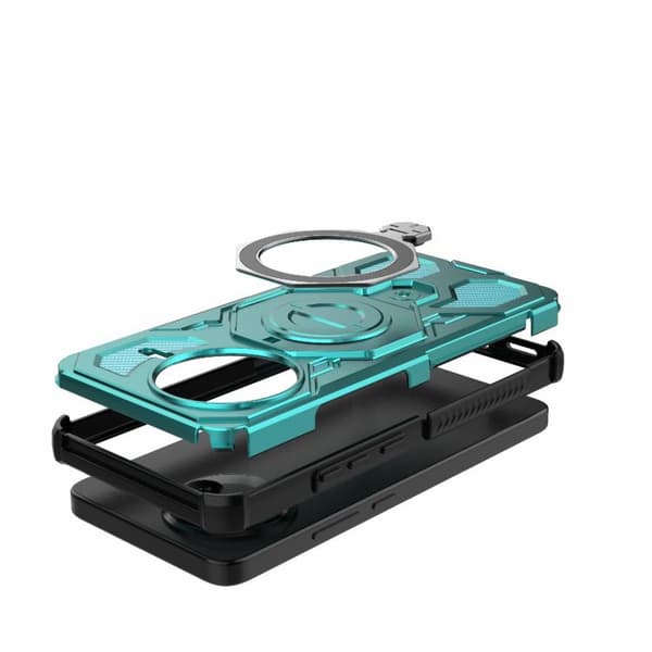 Redmi K80 J-20 - Solid Färgad MagSafe Magnetisk TPU+PC Mobilskal Blå
