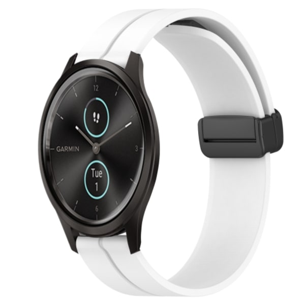 För Garmin Garminmove Style 20 mm enfärgad magnetlås i watch White