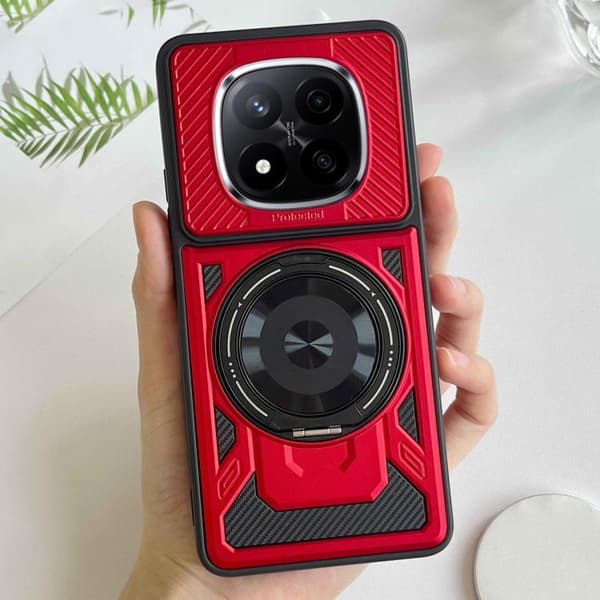 Redmi Note 14 Pro 4G Global - Armor Rotating MagSafe fodral Röd