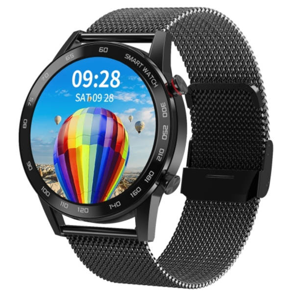 1,3 tums pekskärm Dual-mode Bluetooth Smart Watch Svart Milanese-rem