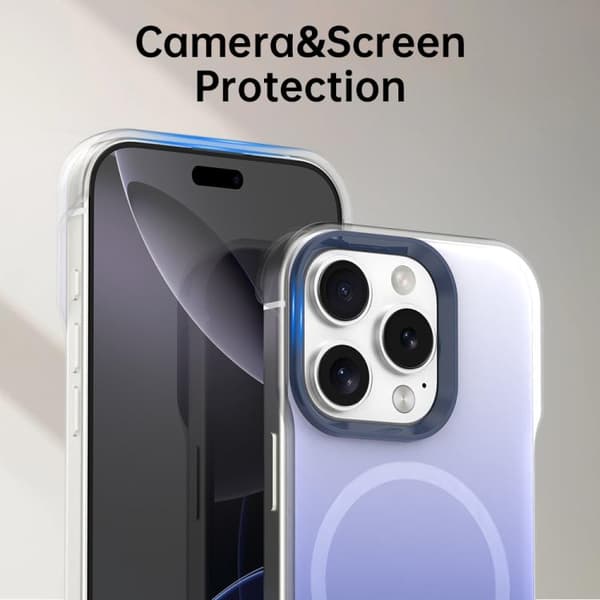 iPhone 16 Pro Borderless Series Magnetisk MagSafe Gradient Färg Skal Blå