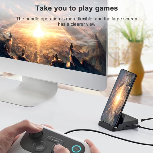 7-in-1 USB-C Hub Docking Station with 4K HDMI, USB Ports, SD/TF Card Slots & 87W PD Charging - Portable Multi-Function Adapter