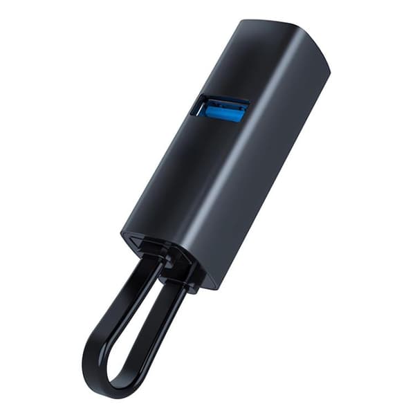 USB till USB3.0 och Dubbel USB2.0 Bärbar Multifunktionell Dockningsstation Hub Adapter (Svart)