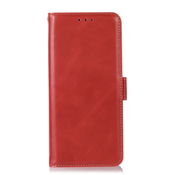 iPhone 16 Pro Crazy Horse Top Layer Cowhide Fodral - Premium Skal Läder Röd