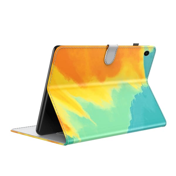 Samsung Galaxy Tab A9+ / A11+ Flipfodral i akvarellmönster Höstlöv