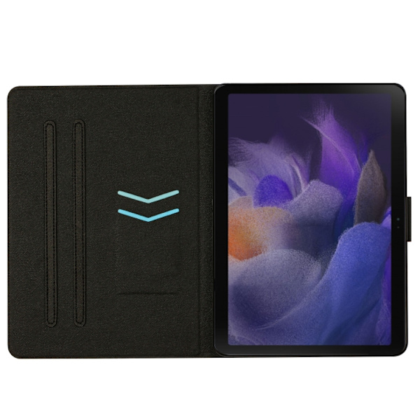 Samsung Galaxy Tab A8 Marble Mönster Smart Läderfodral Blå
