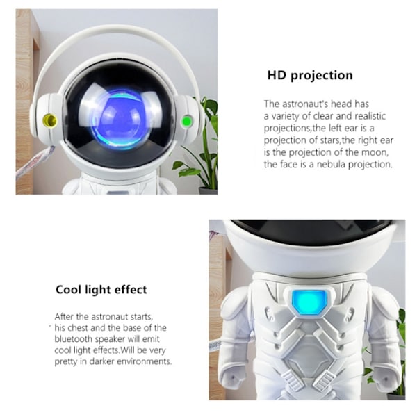 W-4 Basic utan högtalare Astronaut Star Projection Lamp Atmosfärljus