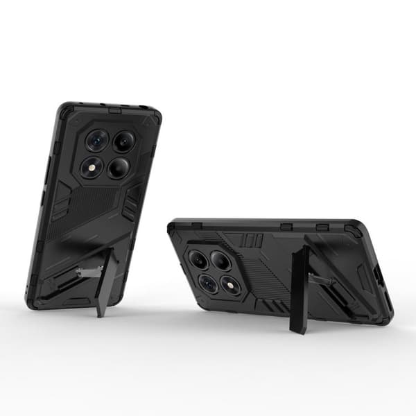Redmi Note 14 Pro 4G - Punk Armor 2 i 1 PC + TPU Mobilskal med Ställning Svart