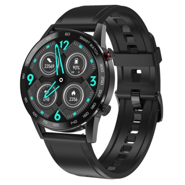 1,3 tums pekskärm Dual-mode Bluetooth Smart Watch Svart silikonrem