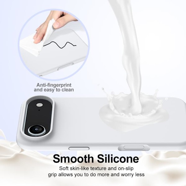 iPhone 17 Air Skal - Shockproof Silikon med MagSafe Vit