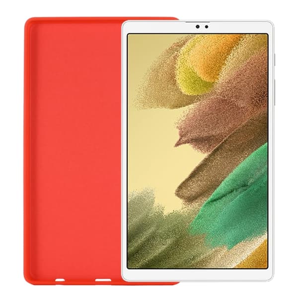Samsung Galaxy Tab A7 Lite Solid Färg Silikon Stöttålig Tablet Fodral Röd