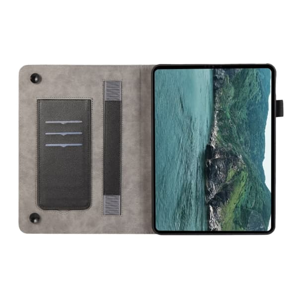 Samsung Galaxy Tab A 10.5 / T590 Litchi Textur Läderfodral Svart