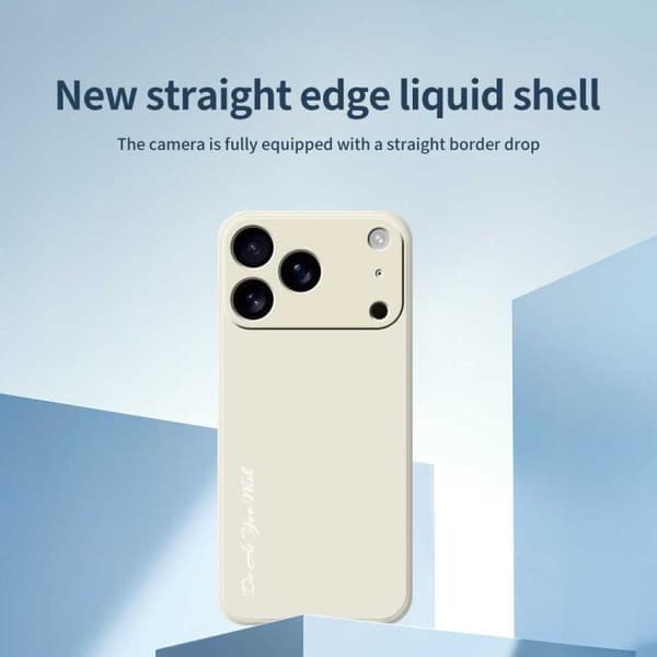 iPhone 17 Pro Max Skal - Gör Som Du Vill, Fin Hål, Rak Kant, Silikon Vit