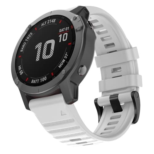 För Garmin Fenix ​​7X Silicone Watch Band White