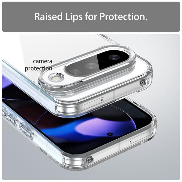 för Pixel 10 Skal - Hybrid TPU Airbag Stötsäker Telefonfodral Transparent