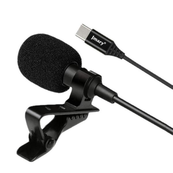 JMARY MC-R2 Intervju Videoinspelning Mic Lavalier Typ-C Port Trådbunden Mikrofon, Längd: 2m