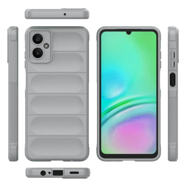 Samsung Galaxy A06 5G Skal Magic Shield TPU + Flanell Grå