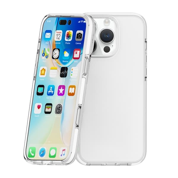 iPhone 16 Pro Skal Tvåfärgad Stötsäker Hög Transparens TPU Vit