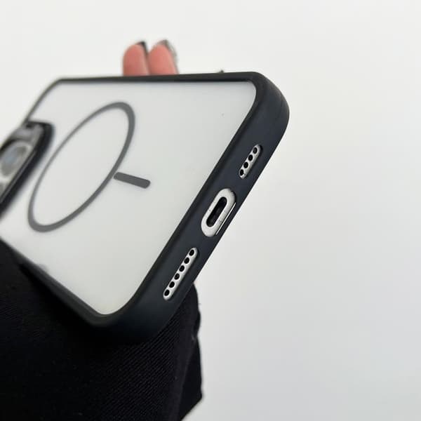 iPhone 16 Pro MagSafe Magnetisk Skal med PC Linshållare Purpur