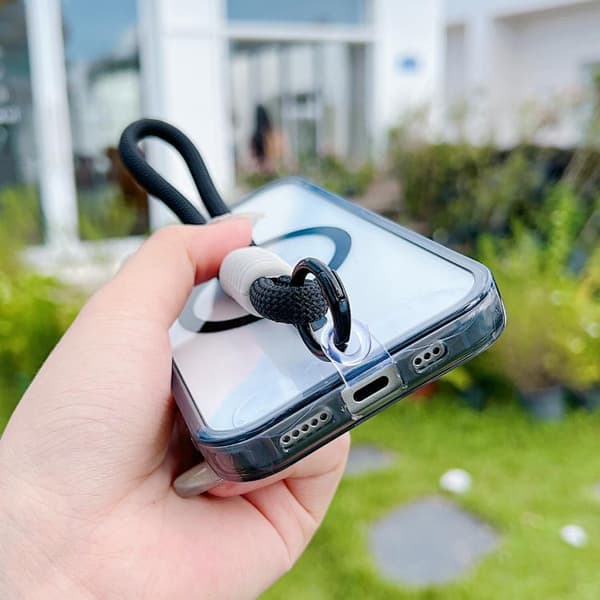 iPhone 17 Skal med MagSafe och Handledsrem Vit