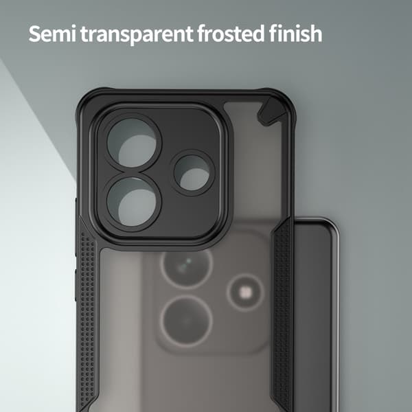 Redmi Note 14 5G - Armor Glaze PC Hybrid TPU Mobilskal Svart