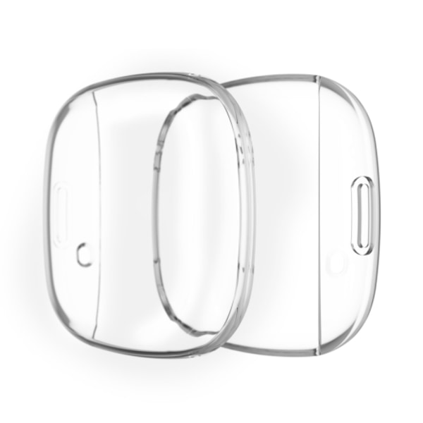 För Fitbit Versa 3 / Versa Sense Plating Full Package TPU Case Transparent