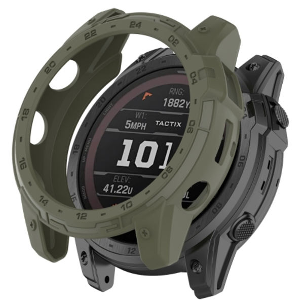 För Garmin Enduro2 / Tactix7 Armor Hollow TPU watch Jungle Green