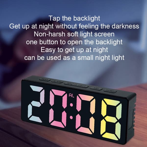 3806C LED Elektronisk Hem Vardagsrum Skrivbordsklocka Evighetskalender Digital Bordsur