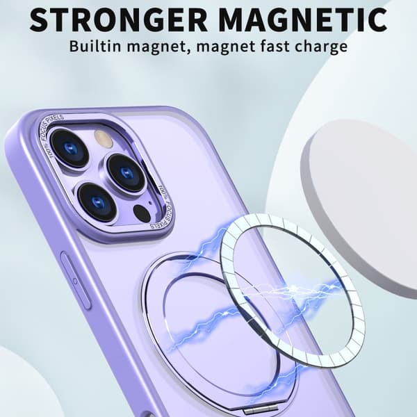 iPhone 16 Pro Max Wing Series MagSafe Magnetisk Ringhållare Skal Ljuslila