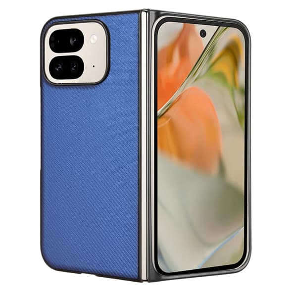 för Pixel 9 Pro Fold Skal i PU-läder och PC - Elegant och skyddande mobilskydd Blå