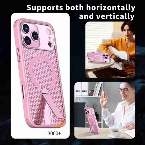 iPhone 18 Pro Max / iPhone 17 Pro Max Skal med Honungskombination och MagSafe Rosa