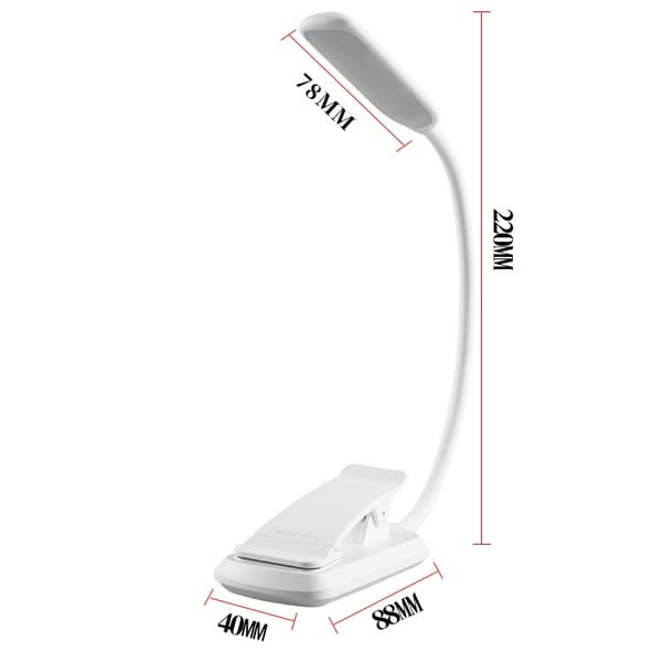8027-1 9 LED-läslampa Notklippljus (vit)