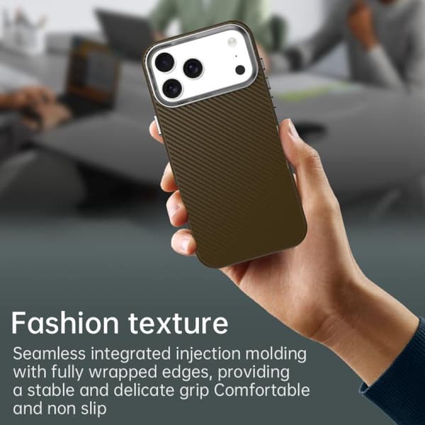 iPhone 18 Pro Max / iPhone 17 Pro Max Skal - Kolfiber Series IMD Brun